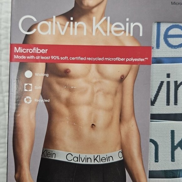 4 Pk Calvin Klein Microfiber Boxer Brief Men's Medium 32-34 Classic Fit NEW NIB - Picture 5 of 16